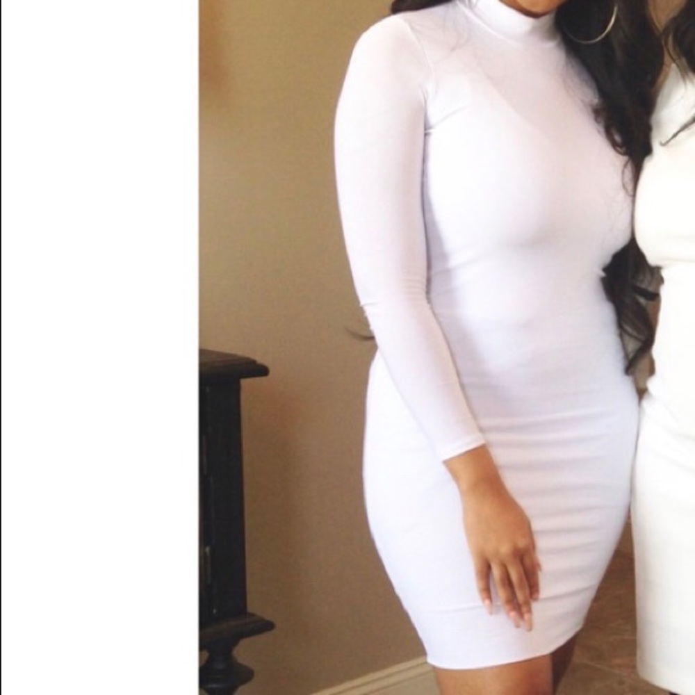Long sleeve white dress